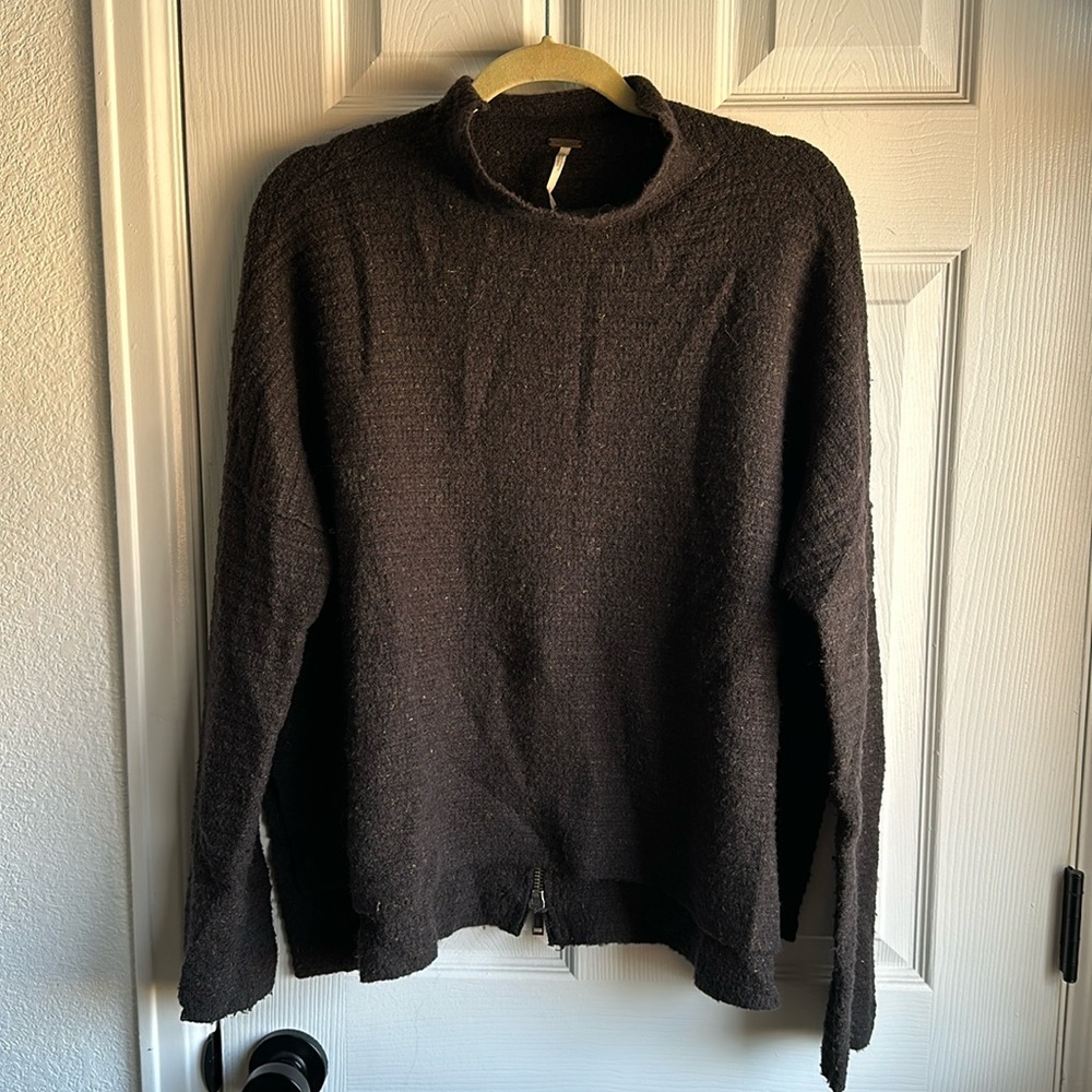 Free People back-zip sweater, Size M